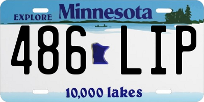 MN license plate 486LIP
