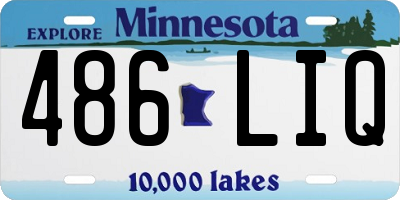 MN license plate 486LIQ