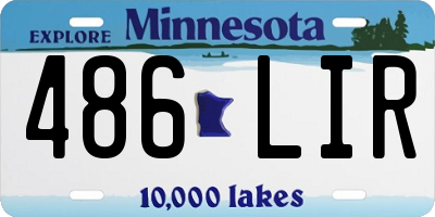 MN license plate 486LIR