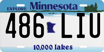 MN license plate 486LIU