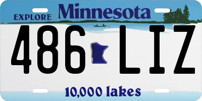 MN license plate 486LIZ