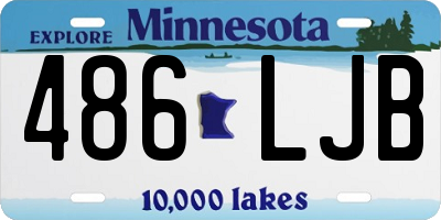 MN license plate 486LJB