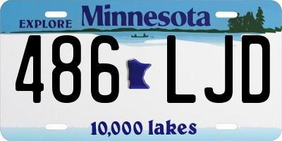 MN license plate 486LJD