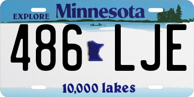MN license plate 486LJE
