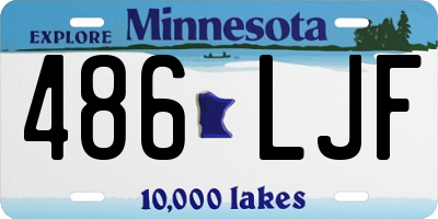 MN license plate 486LJF