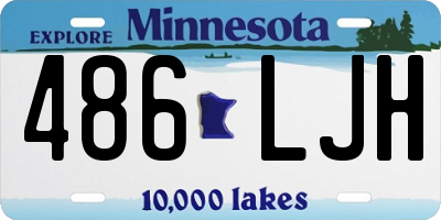 MN license plate 486LJH