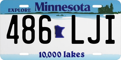 MN license plate 486LJI