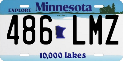 MN license plate 486LMZ