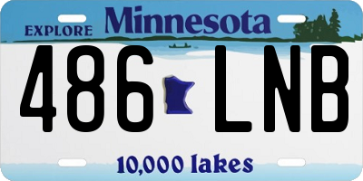 MN license plate 486LNB