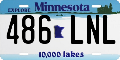 MN license plate 486LNL
