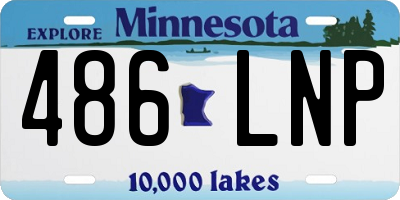 MN license plate 486LNP