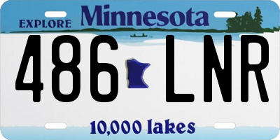 MN license plate 486LNR