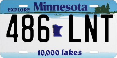 MN license plate 486LNT