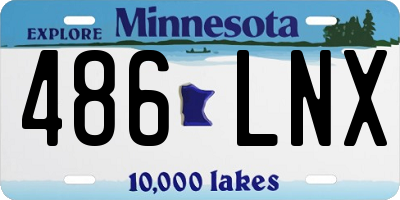 MN license plate 486LNX