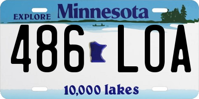 MN license plate 486LOA