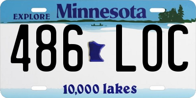 MN license plate 486LOC