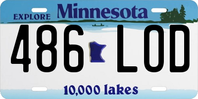 MN license plate 486LOD