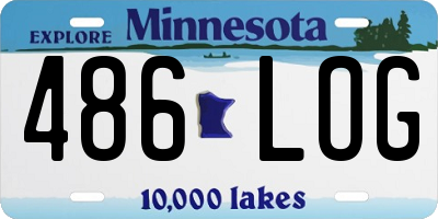MN license plate 486LOG