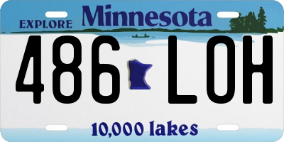 MN license plate 486LOH