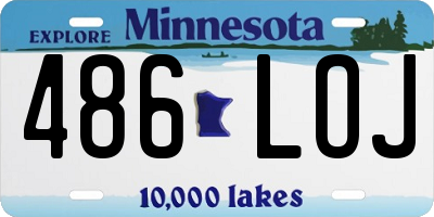MN license plate 486LOJ