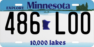 MN license plate 486LOO