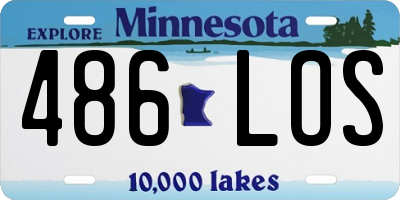 MN license plate 486LOS