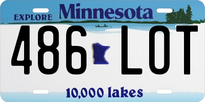MN license plate 486LOT