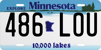 MN license plate 486LOU