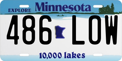 MN license plate 486LOW