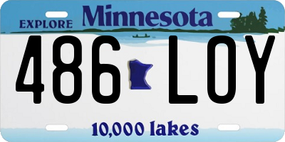 MN license plate 486LOY