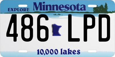 MN license plate 486LPD