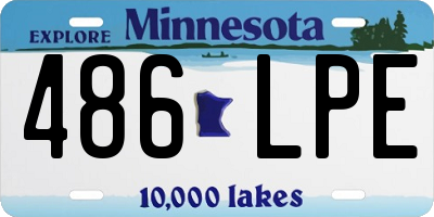 MN license plate 486LPE