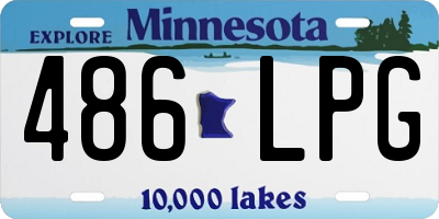 MN license plate 486LPG