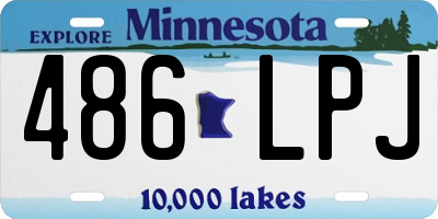 MN license plate 486LPJ