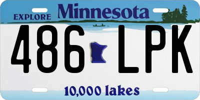 MN license plate 486LPK
