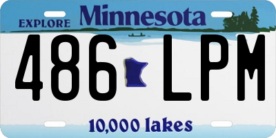 MN license plate 486LPM