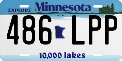MN license plate 486LPP