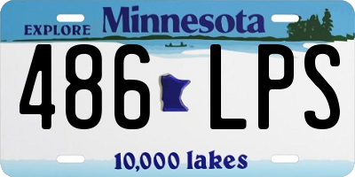MN license plate 486LPS
