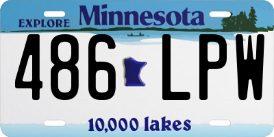 MN license plate 486LPW