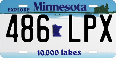 MN license plate 486LPX