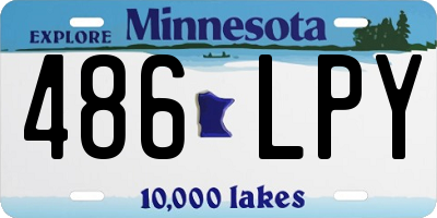 MN license plate 486LPY