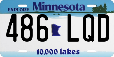 MN license plate 486LQD