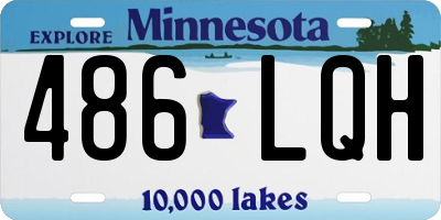 MN license plate 486LQH