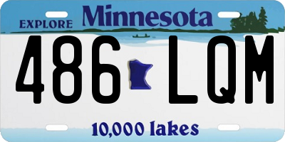 MN license plate 486LQM