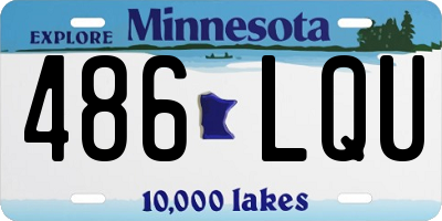MN license plate 486LQU