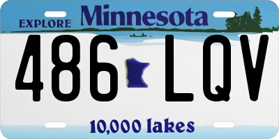 MN license plate 486LQV