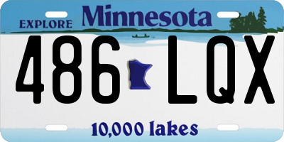 MN license plate 486LQX
