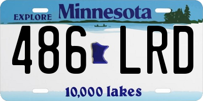 MN license plate 486LRD