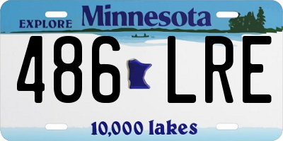 MN license plate 486LRE