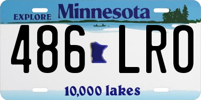 MN license plate 486LRO
